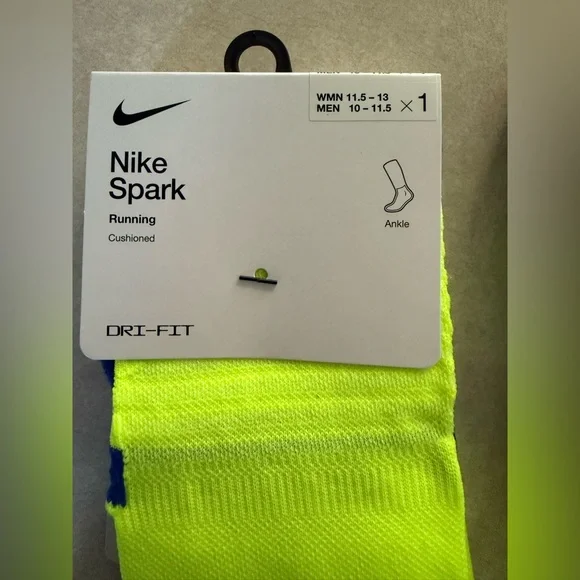 Nike Spark Cushioned Volt Running Ankle Socks Men’s Size 10-11.5 Brand New 3pair - Picture 2 of 5